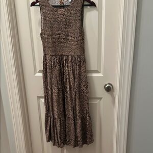Jcrew Factory Sleeveless Brown leopard print Dress